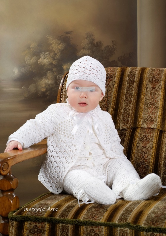 Crocheted christening robes