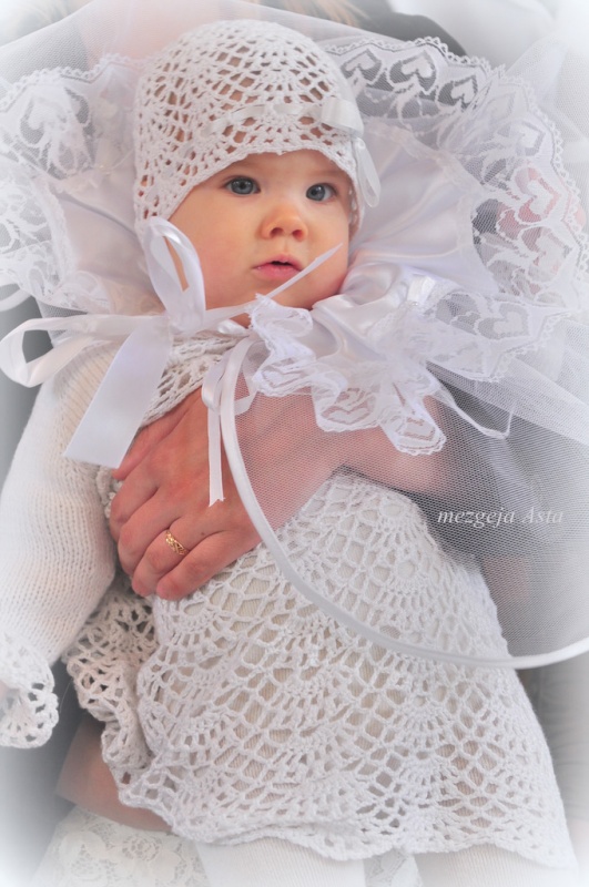 Crocheted christening robes