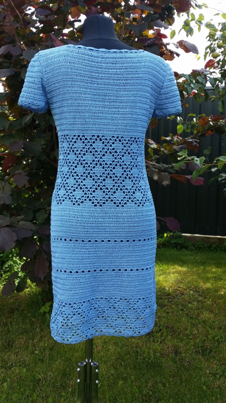 Crocheted blue dress picture no. 2