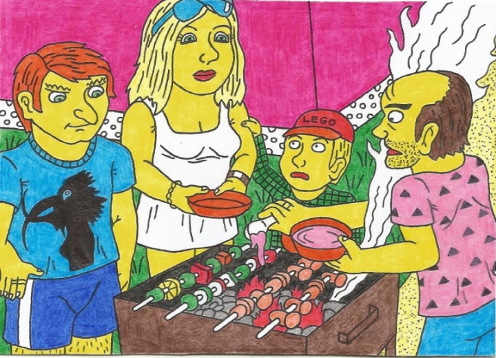 Vegetarian cooking grill