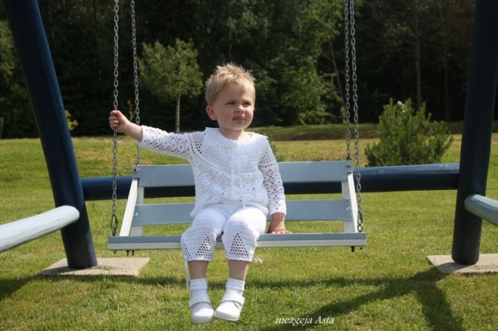 Crocheted christening clothes for boys