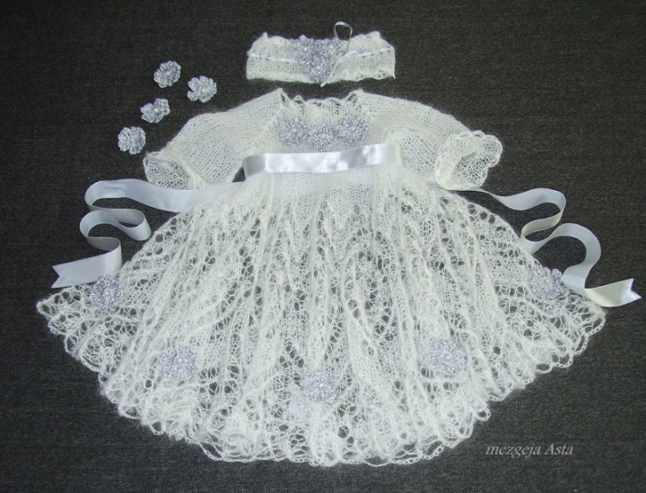 Knitted christening robes