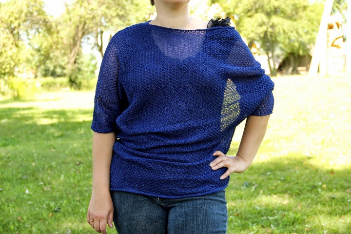 Asymmetric linen sweater