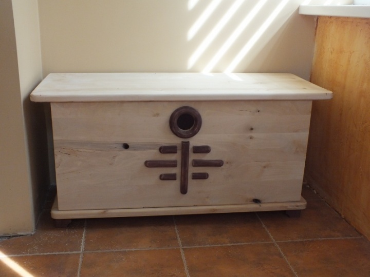 Birch wood shoe box