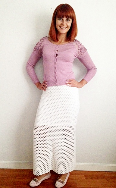 Long crocheted skirt for Summer