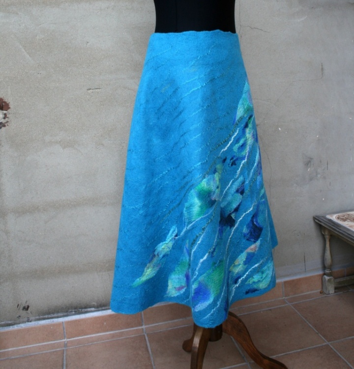 Skirt " Sunny turquoise "