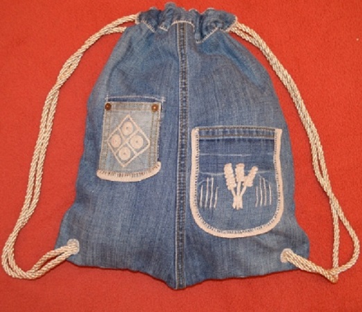 Denim backpack