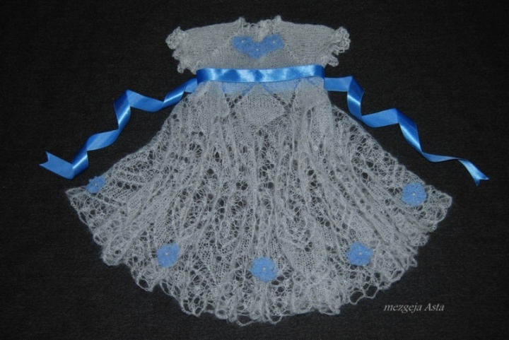 Knitted christening gown