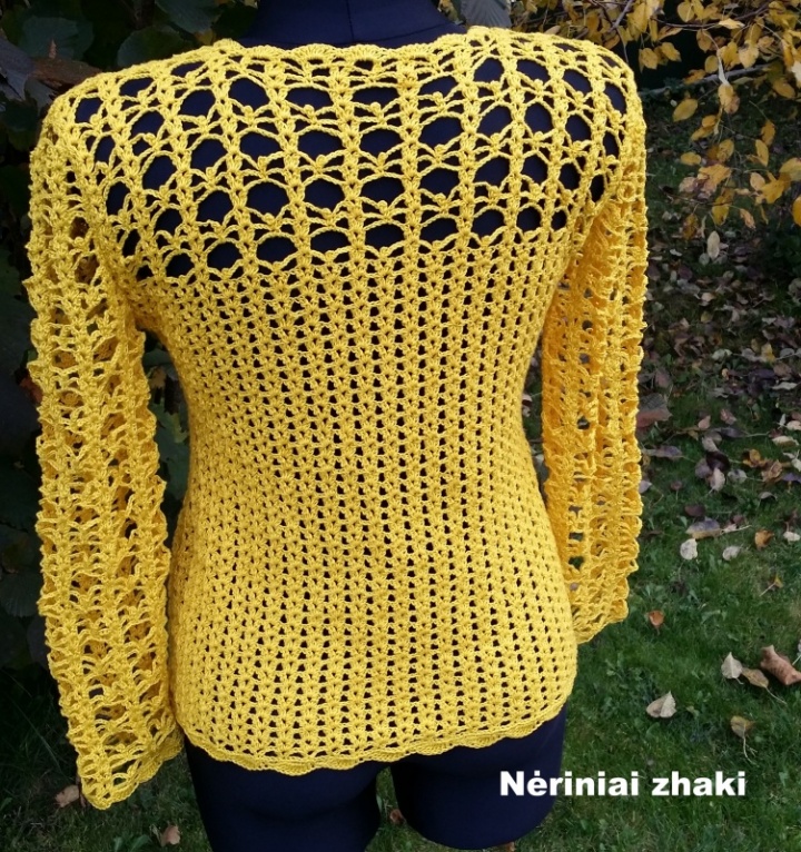 Crocheted yellow blouse picture no. 2