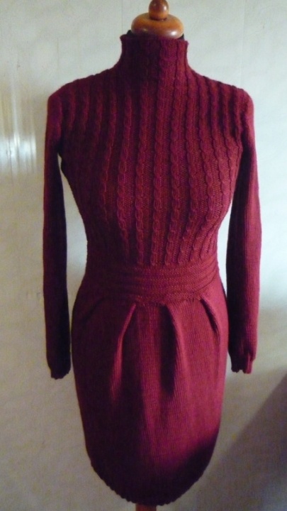 burgundy dress