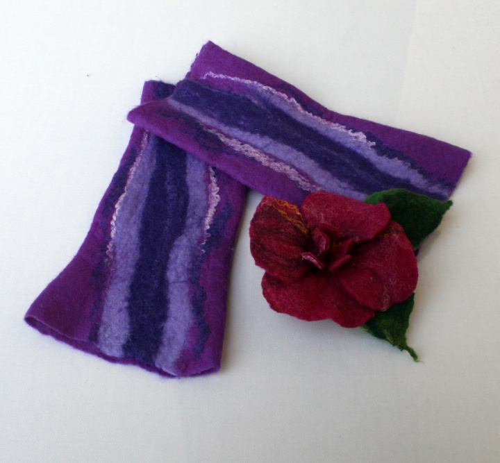 Wristlets trio ,, ,, purple flowers picture no. 2