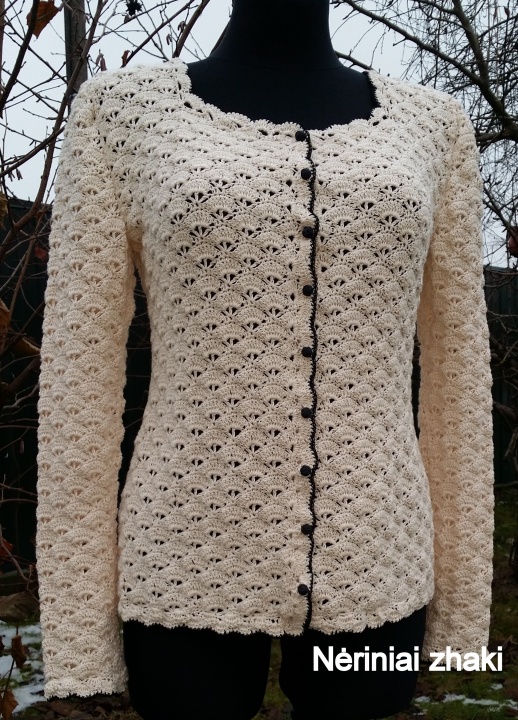 Crocheted Chanel style jacket