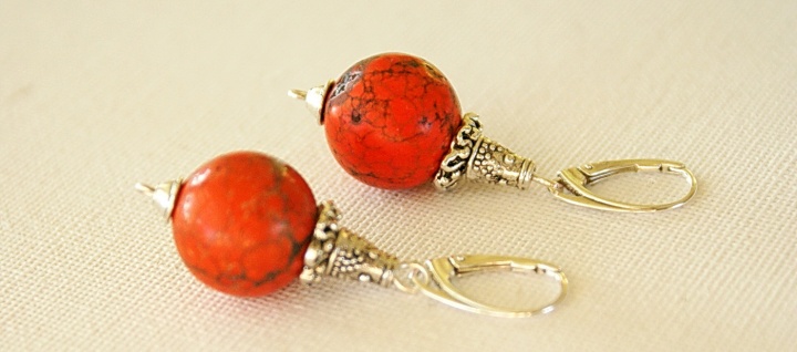 Earrings " flame XII "