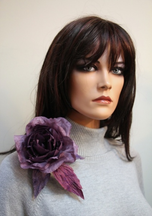 Silk Flower & # 039; Purple Rose & # 039;