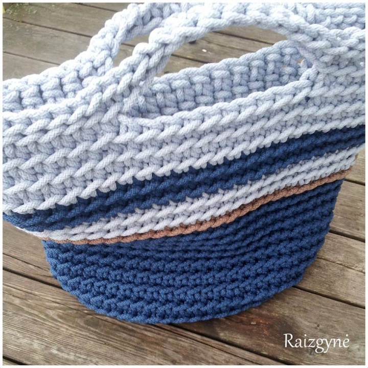 Bag blue-variegated
