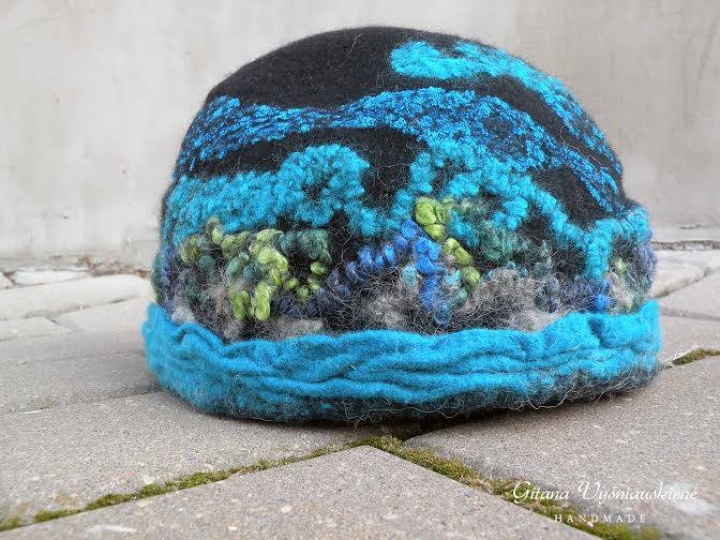 Felted Hat " & quot lagoon;
