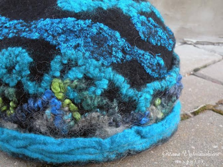 Felted Hat " & quot lagoon; picture no. 2