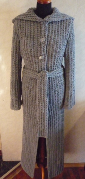 long knitted coat