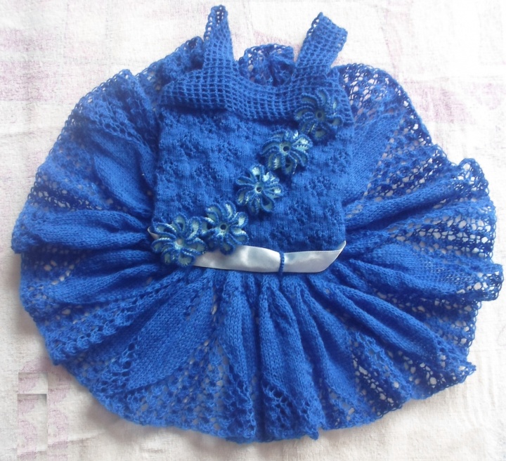 Blue dress for a baby girl