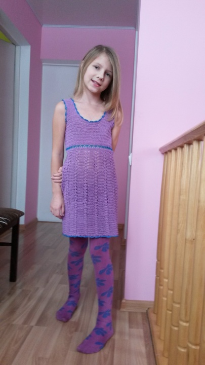 Purple crocheted dress picture no. 3