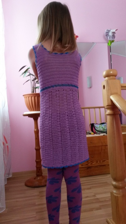 Purple crocheted dress picture no. 2