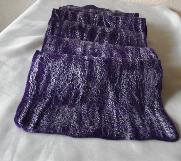 Masculine violet scarf