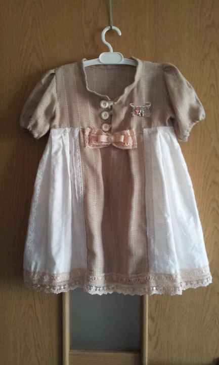 Linen dress Christening 92/98 cm