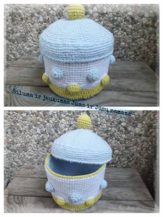 Crocheted box " Bubble "