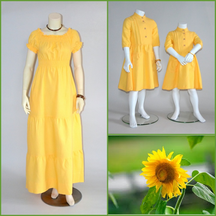 Yellow long dress picture no. 3