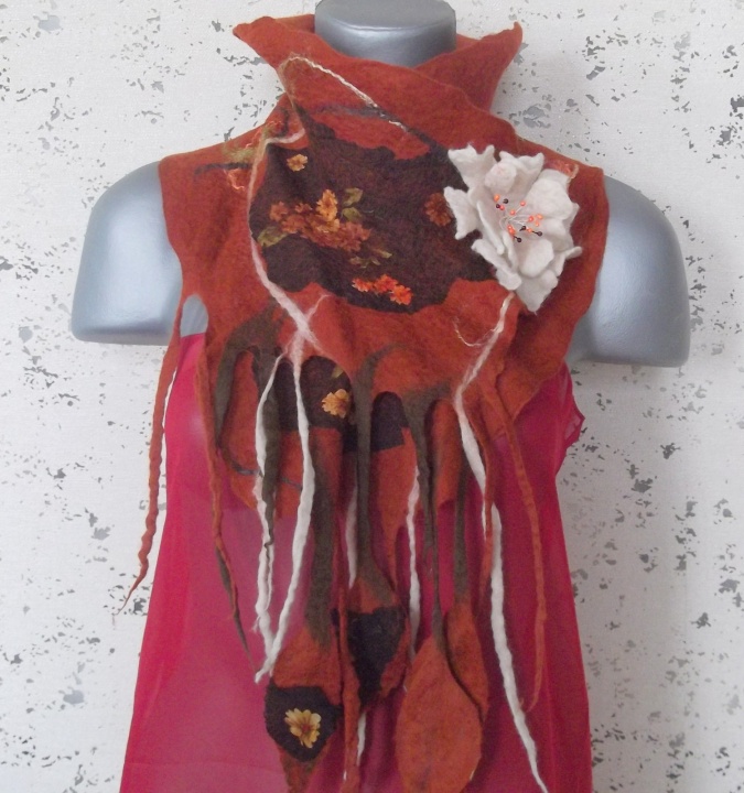 scarf with sage