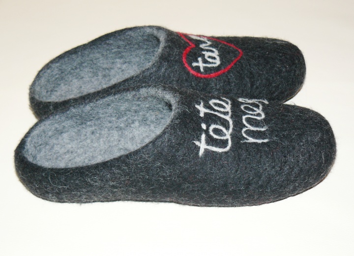 Felt slippers " Dad " picture no. 2