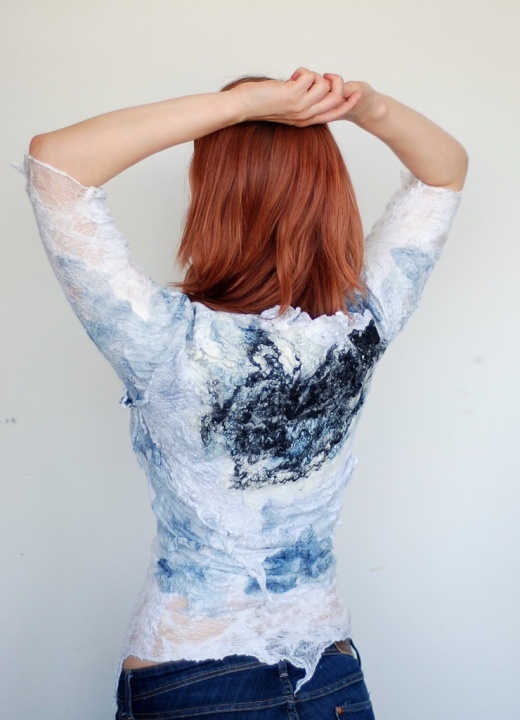 Mottled gray blouse summer picture no. 2
