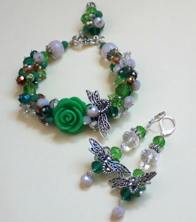 Set with green rose 2