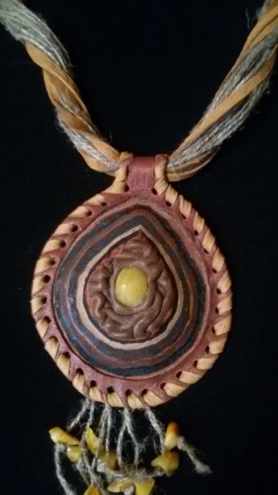 Leather pendant