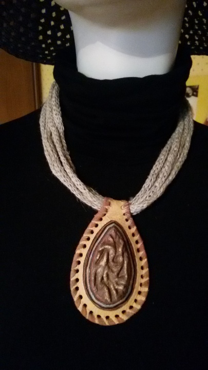 Leather pendant