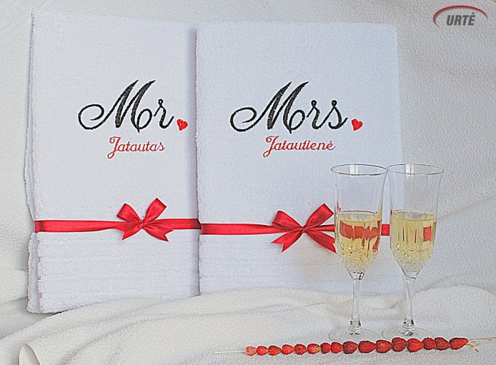 Newlyweds - wedding - young - Personal towels