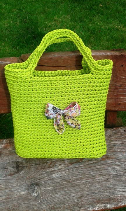 Crochet rope bag