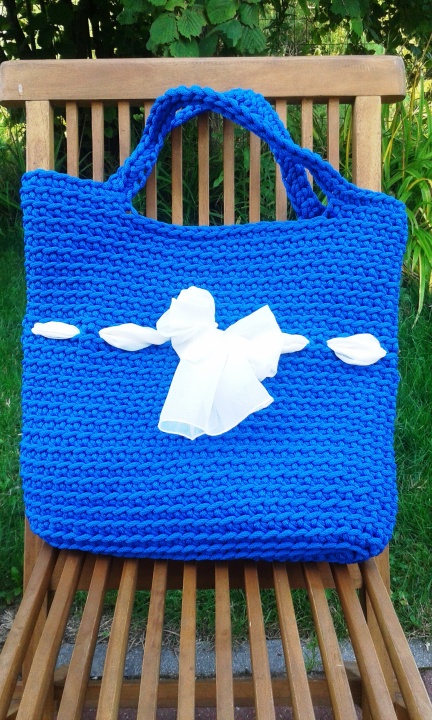 Crochet rope bag