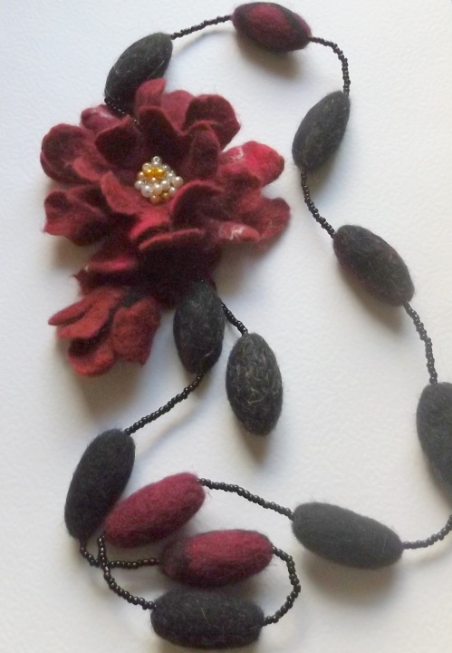 necklace with flower