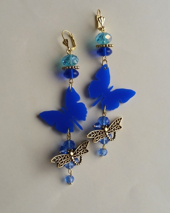 Earrings with butterfly