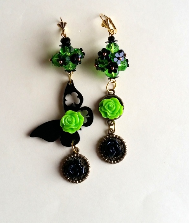 Earrings " Summer green "