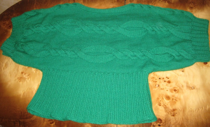 Knitted vest " Green green green " picture no. 2