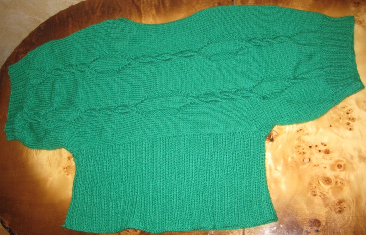 Knitted vest " Green green green " picture no. 3