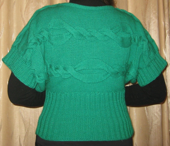 Knitted vest " Green green green "