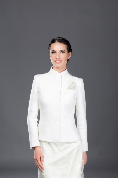 Milk-colored jacket