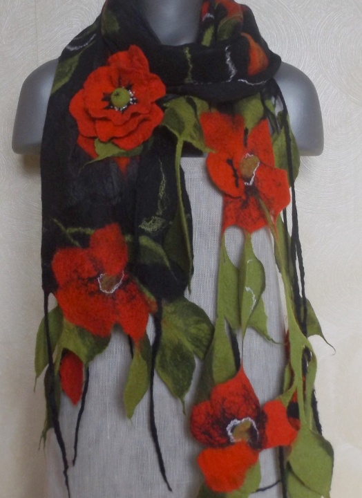 felting processes country with poppy seeds picture no. 3
