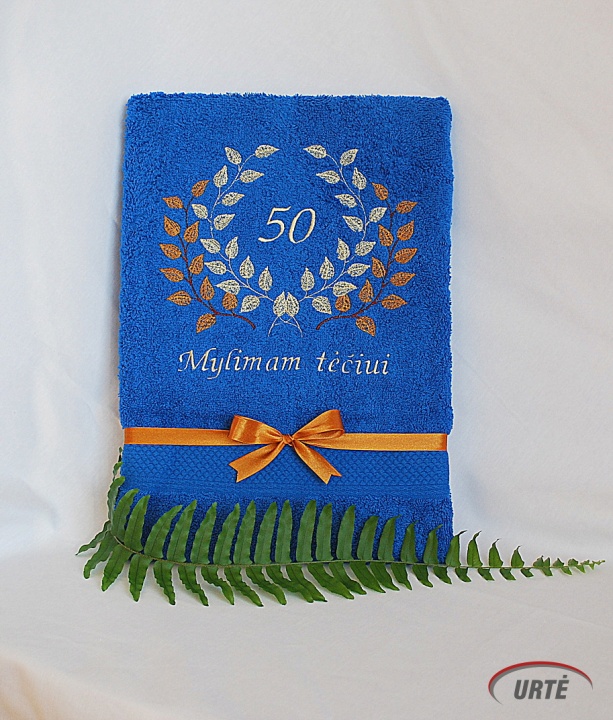 50 year anniversary gift for Dad - embroidered towel