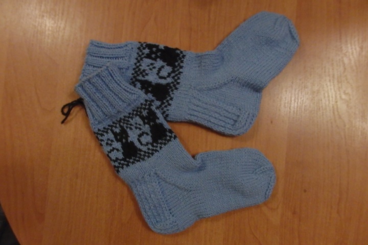 -knit baby socks