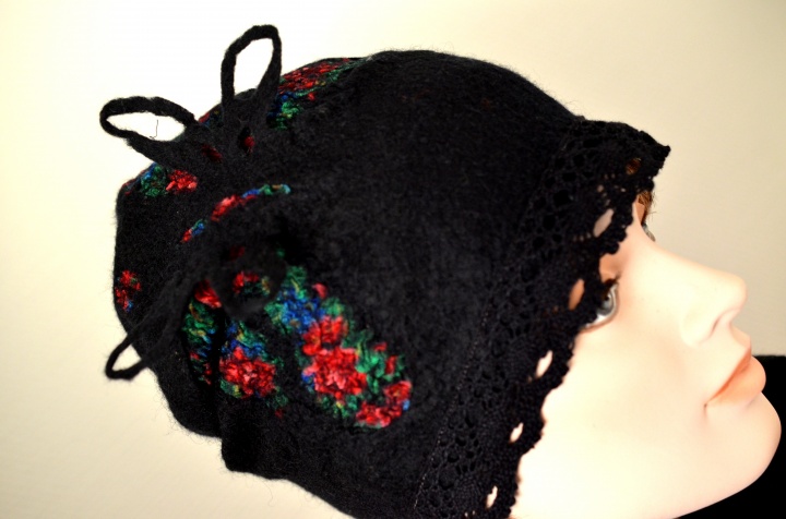 Set - scarf and cap-hood " Dancing butterfly " picture no. 2