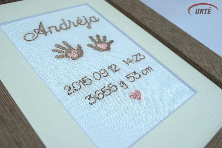 Birthday metrics - little hand stamp with Heart picture no. 2
